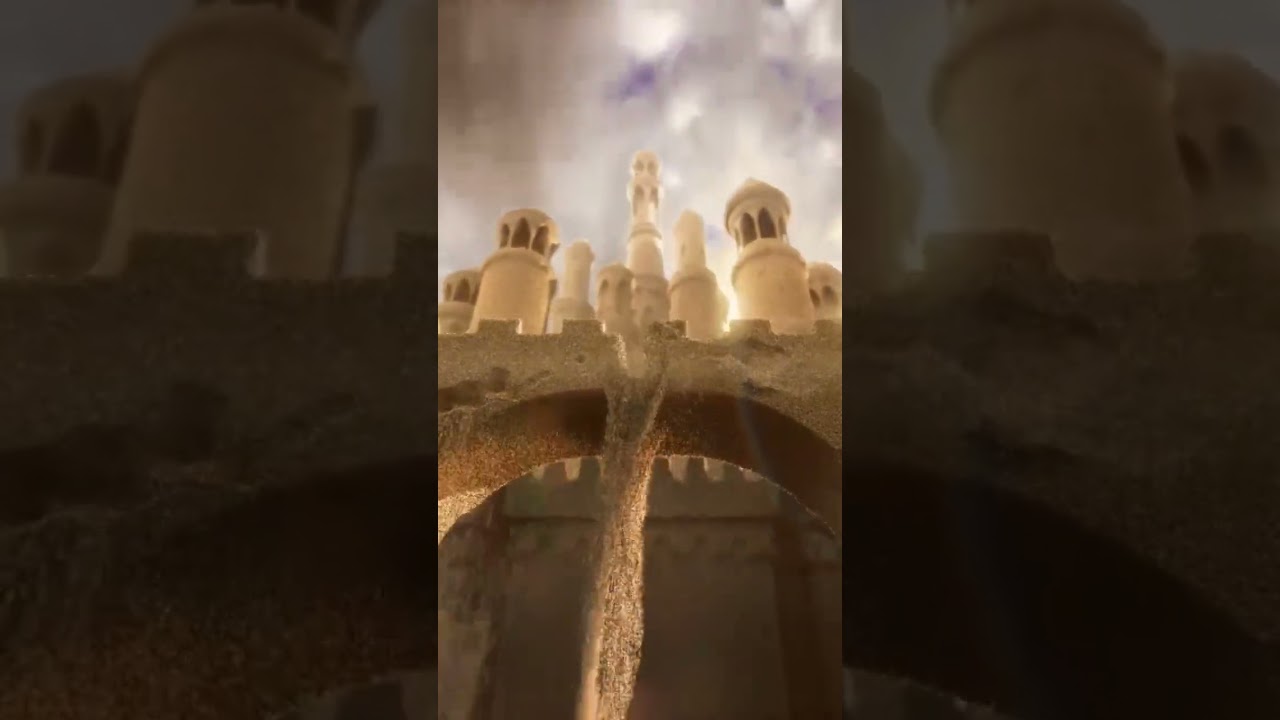 Sand Castle Destruction | Gates #houdini #vfx #3d #cgi #sand #simulation #sunset #nuke #satisfying
