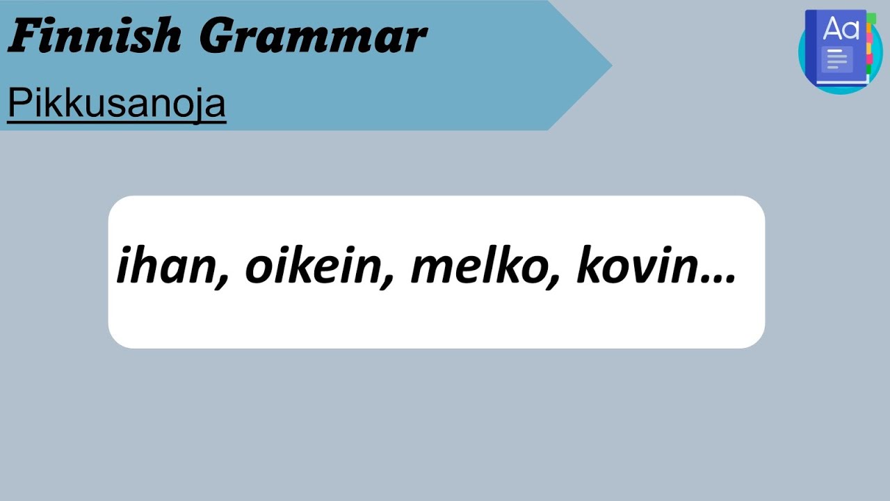 Finnish B1 B2 | Finnish Grammar Pikkusanoja | Prepare for YKI B1 B2