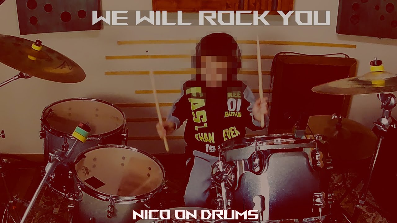 MMD Drum School- We will rock you - Nico on Drums