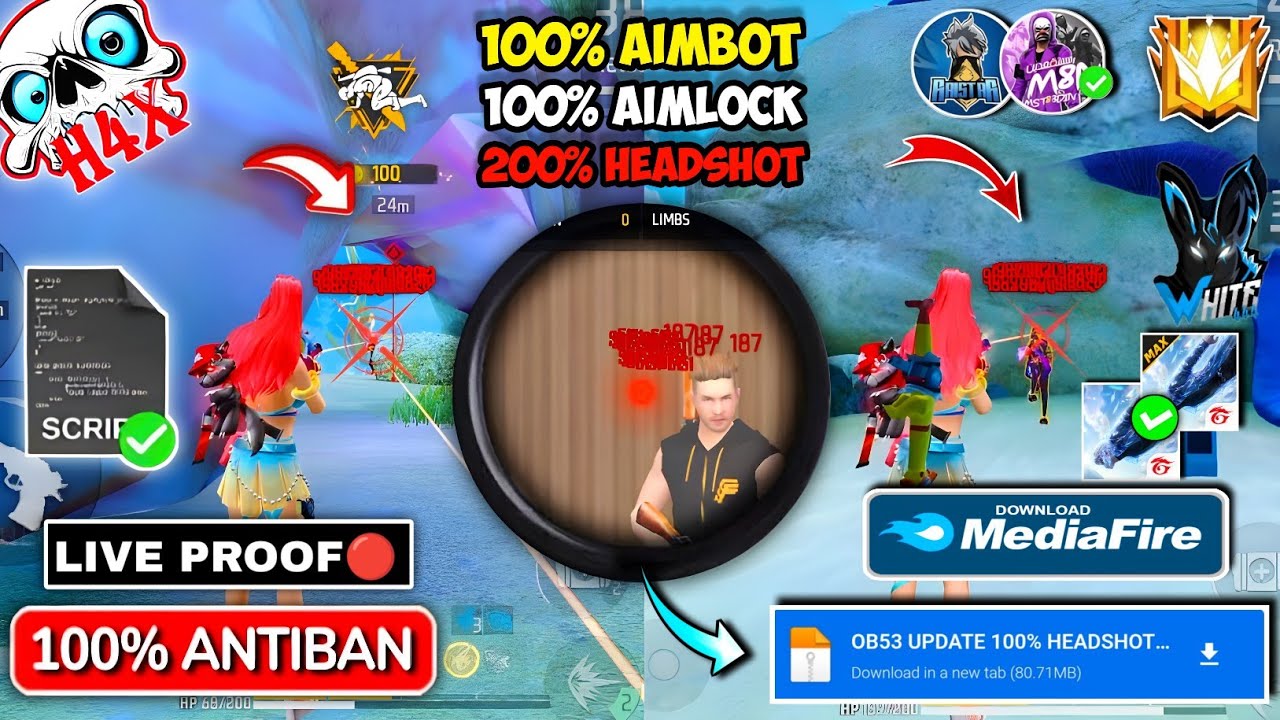 Ob53 Free Fire Auto Headshot Config File🎯🌠 Macro Aimbot + No Recoil Regedit ‼️ Antiban VIP Script 👽