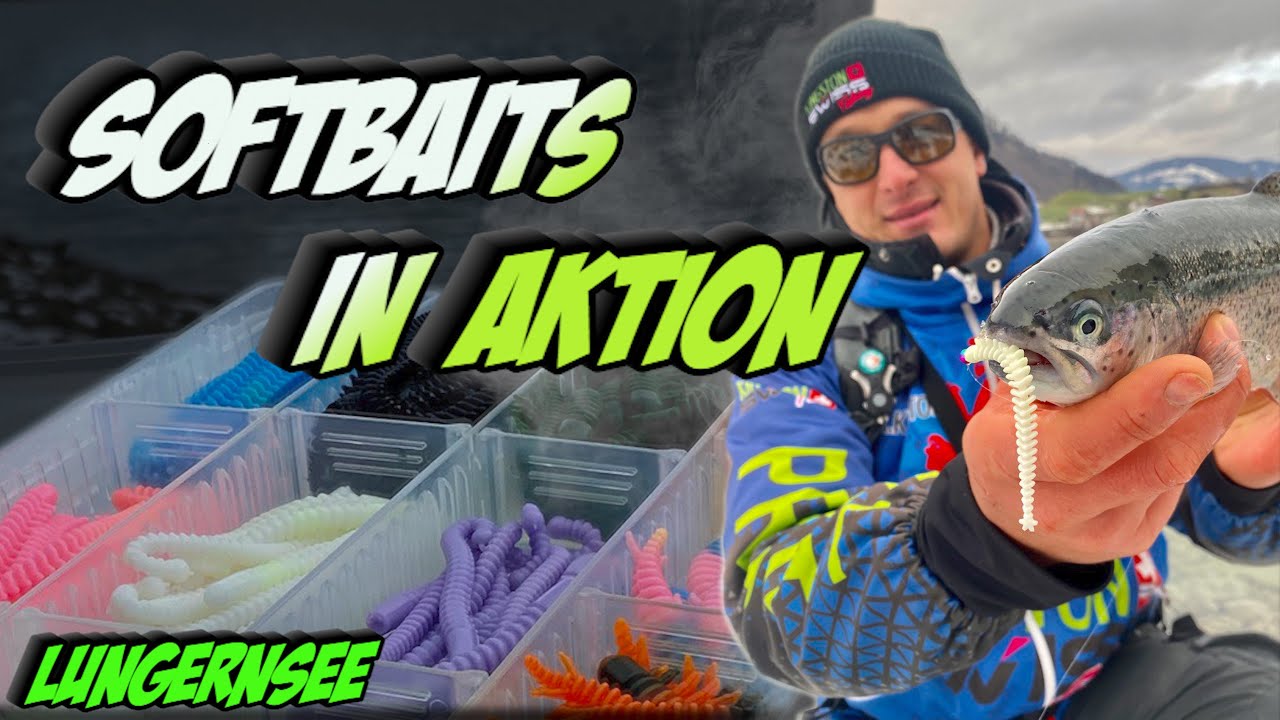 Neue Softbaits in Aktion - UL-Forellenfishen am Lungrensee