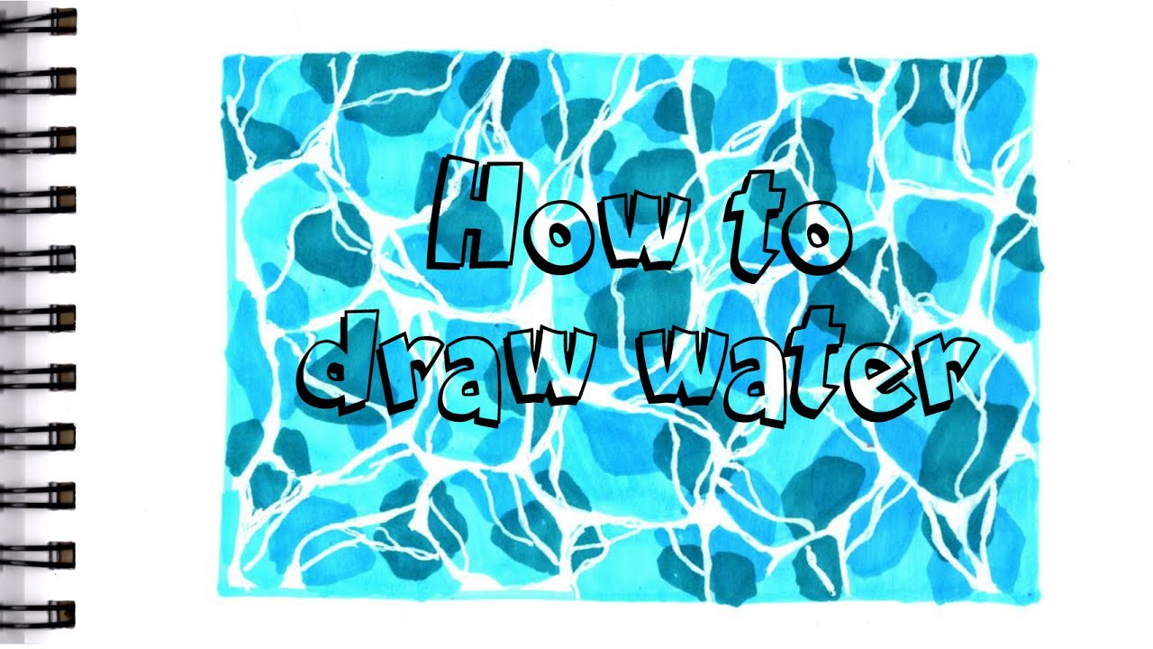 HOW TO DRAW WATER Step by Step Drawing Tutorial easiest way to draw water / marker art video