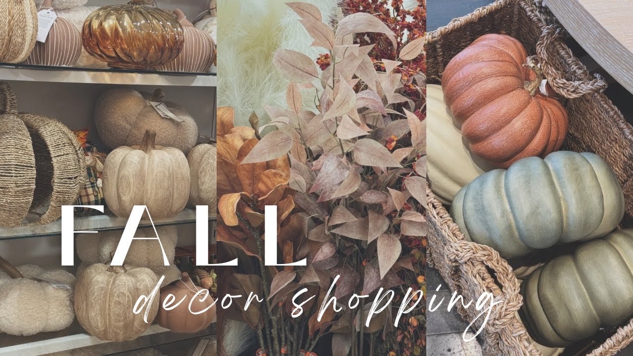 Fall Decor Shop With Me || Lets Go To HomeGoods, Hobby Lobby, Michaels, Pottery Barn & Big Lots