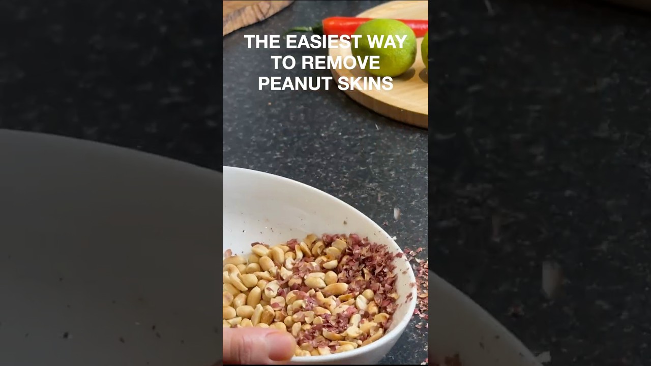 The Easiest Way to Remove Peanut Skins 🥜 | ASMR Kitchen Hack