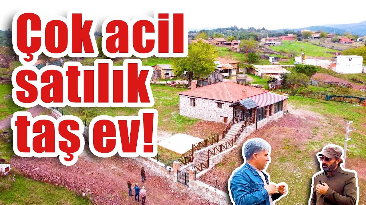 Kazdağları Manzaralı, 1 Metre Duvarlı, Asos Taşından 110m² Taş Ev! | acilyerler.com