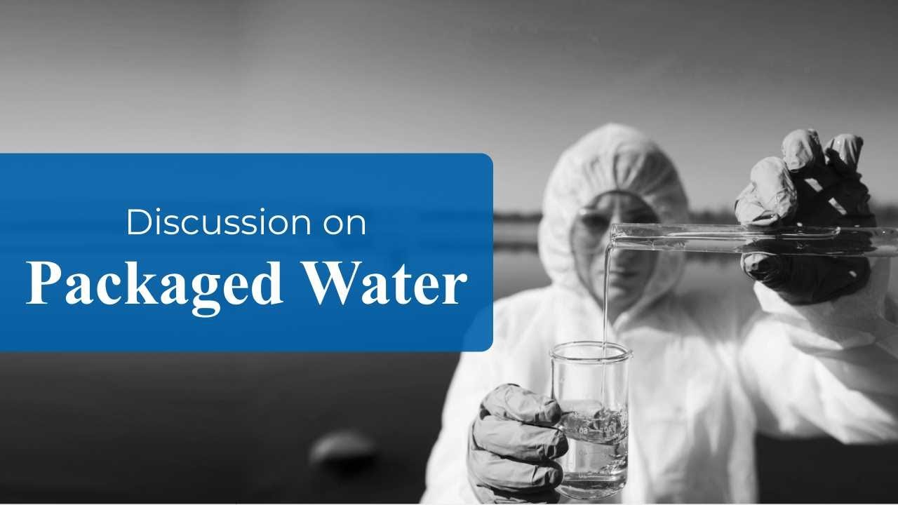 Discussion on Packaged Water Safety by Prof. CS Dubey, Vice Chancellor, K.R. Mangalam University