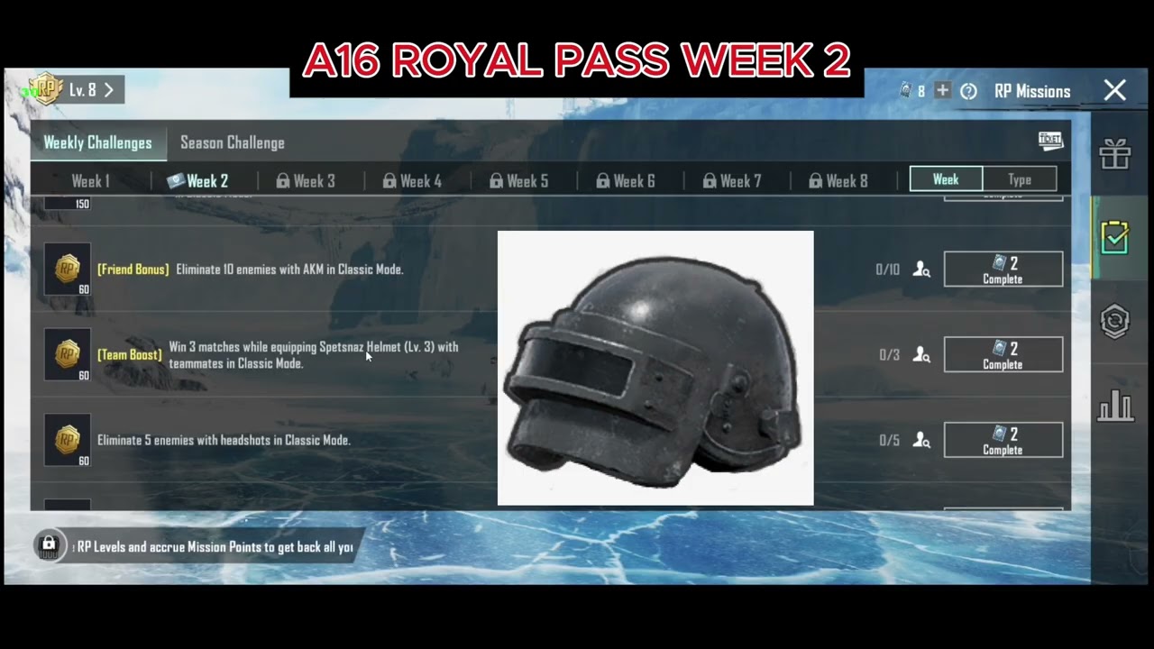 pubgmobile A16 ROYAL PASS WEEK 2