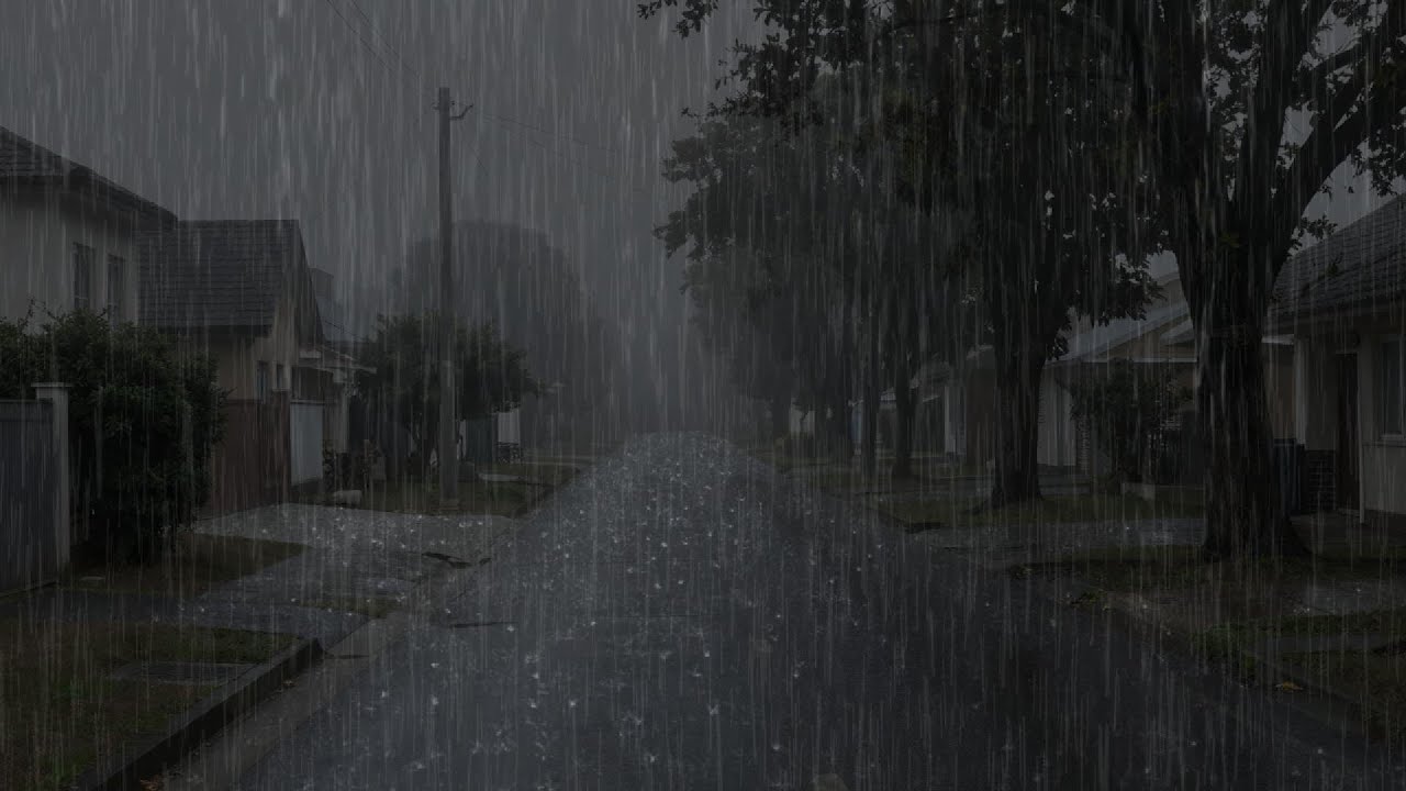 Rain and Thunder Sounds on Cozy Road | Soothing Rain Sounds for Sleeping & Relaxation