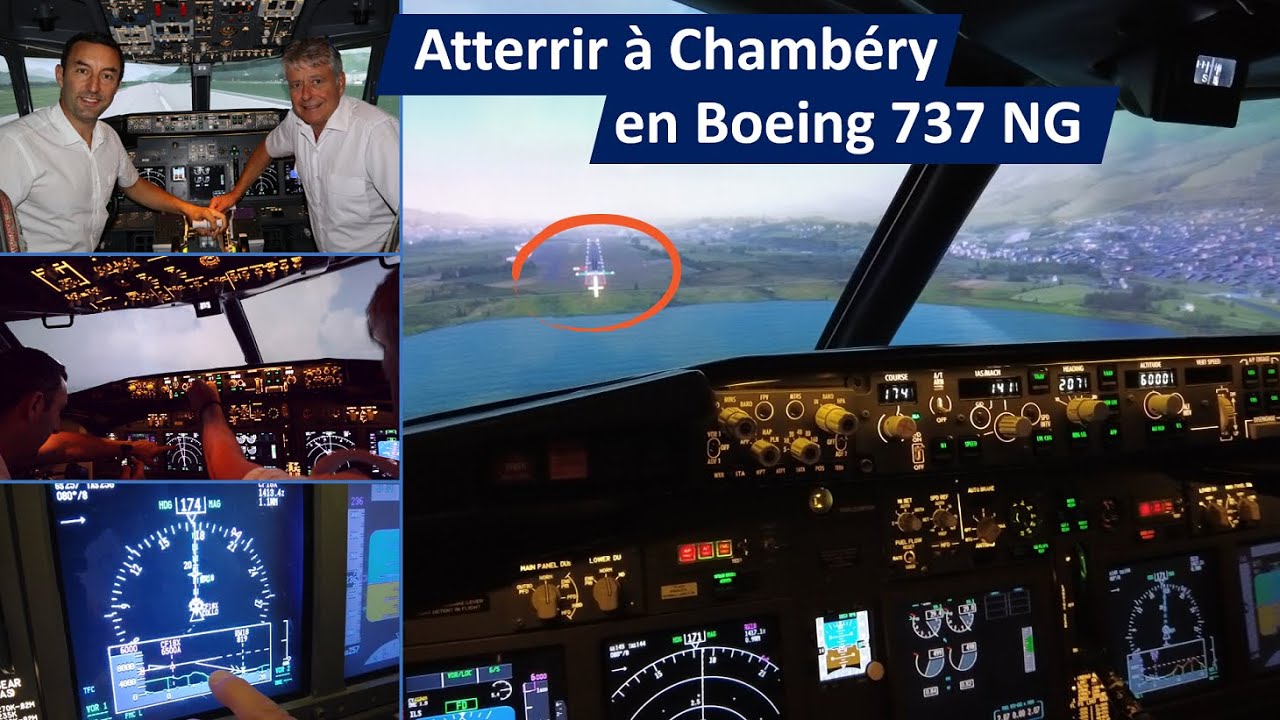 Simulateur de vol sur Boeing 737 NG : vol Gen&egrave;ve Chamb&eacute;ry avec l'ILS
