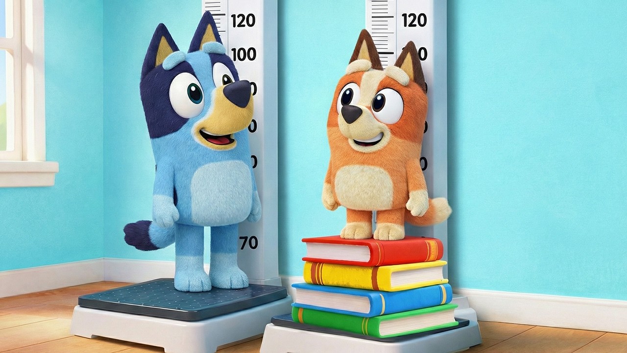 Who’s Taller? 📏🐾 Bluey or Bingo at Their Health Check Day🔥🏥 | Funny Bluey Animation