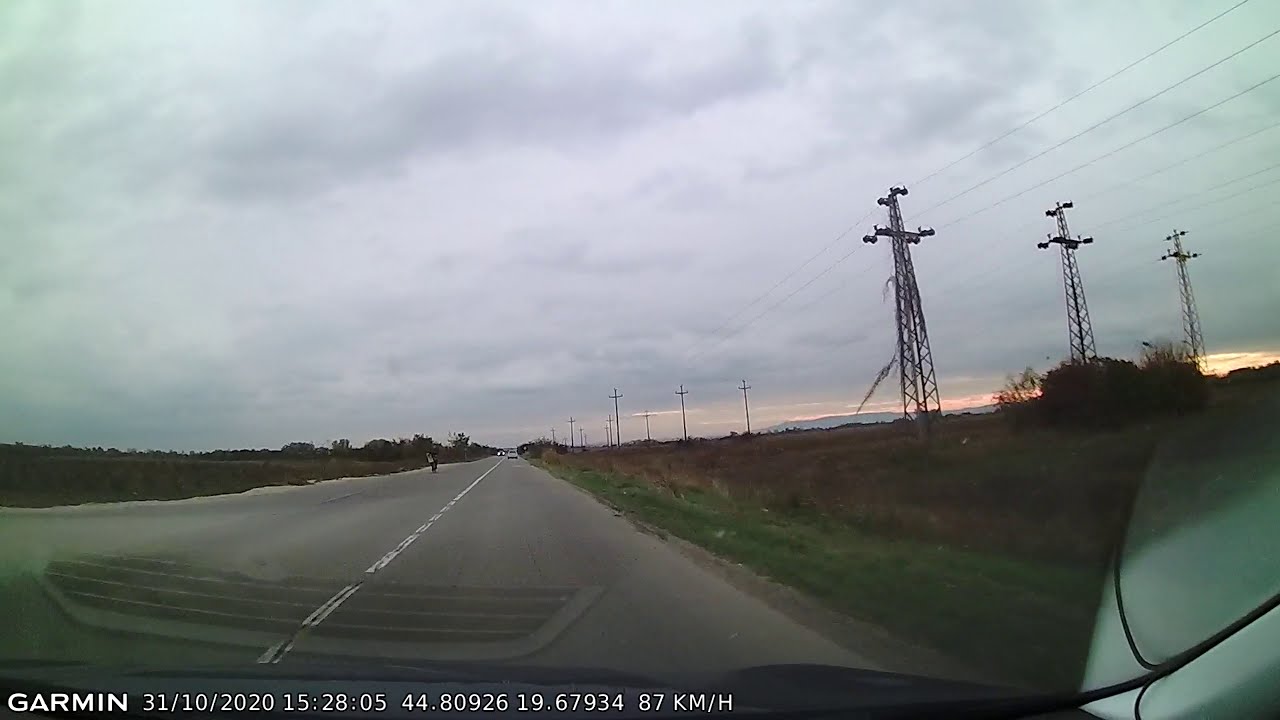 DRIVE #1406: Sremska Mitrovica-Šabac (Serbia) (timelapse 4x) *Read Description*