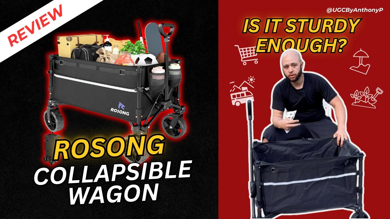 Collapsible Wagon Reviews: ROSONG Utility Cart Assembly & First Look