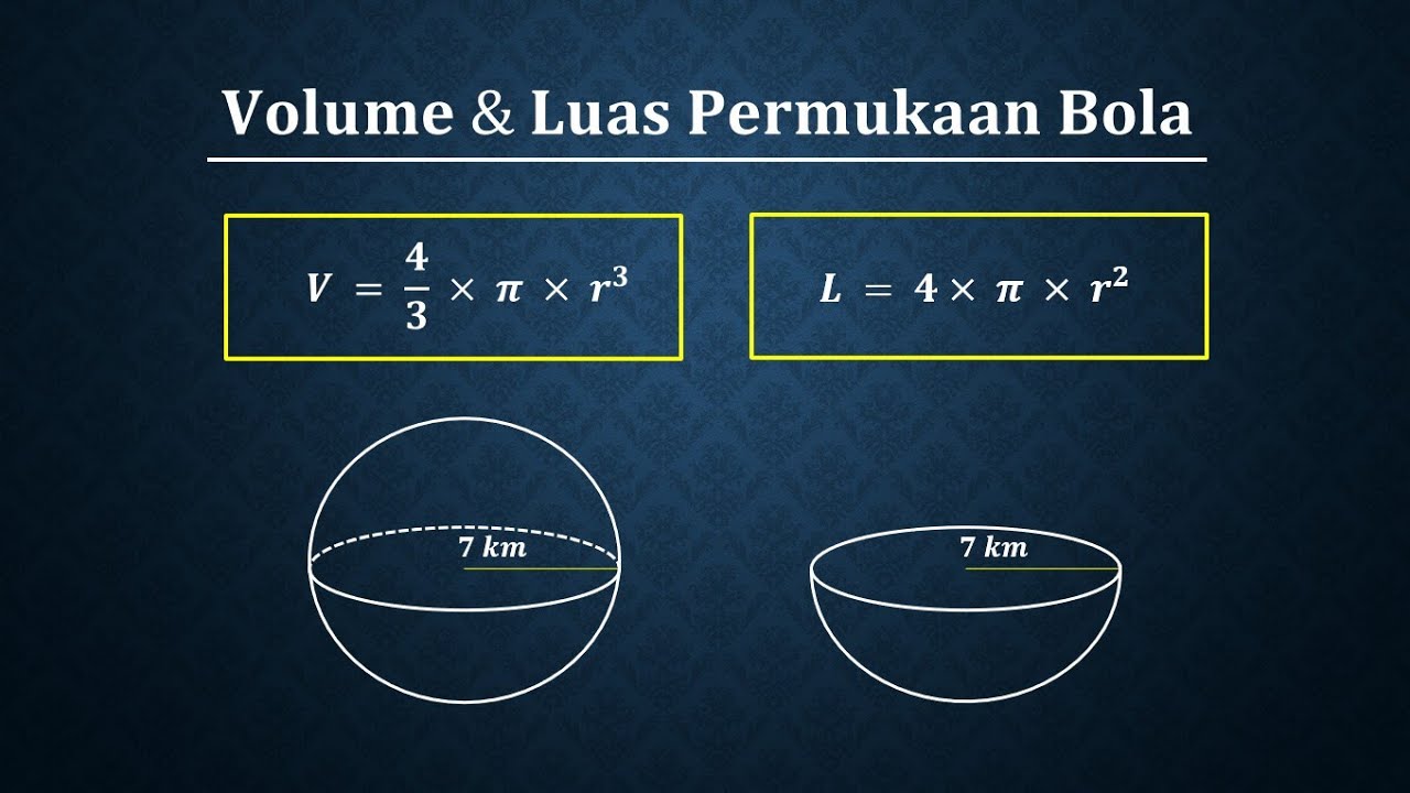 Volume dan luas permukaan bola