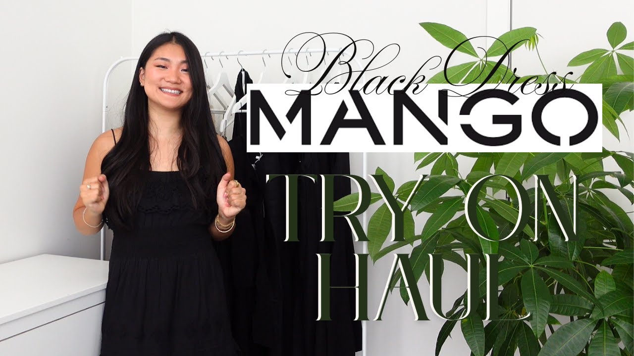 MANGO NEW IN BLACK DRESS TRY ON HAUL FALL 2025  PETITE FASHION