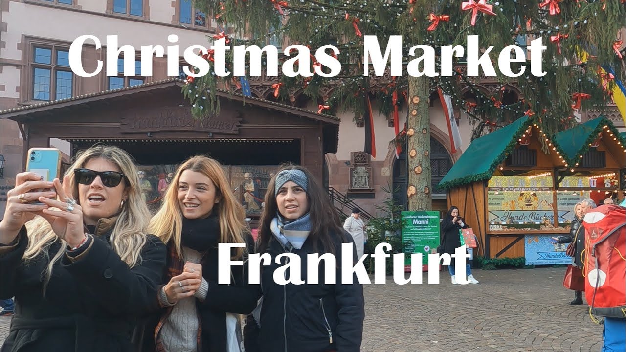 Weihnachtsmärkte Frankfurt  Römerberg Hauptwache Weihnachtsmärkte Happy New Year 德国法兰克福圣诞节市场城市旅游漫步街拍