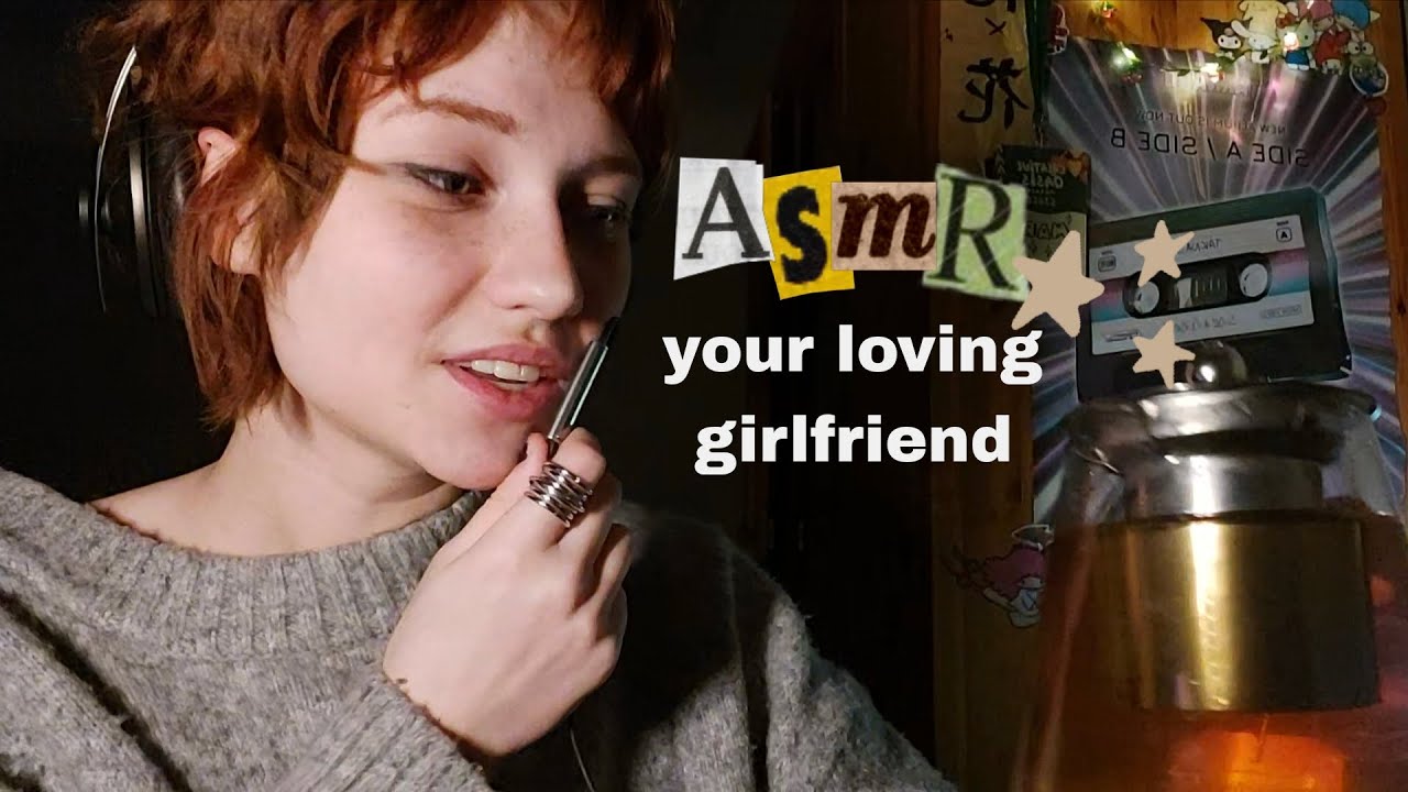 ASMR (request) your girlfriend helps you fall asleep! 💕