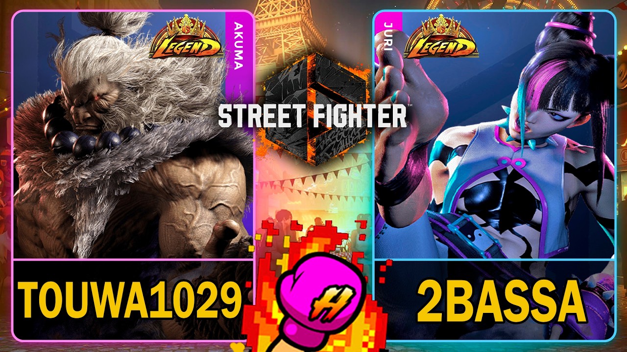 SF6 Touwa1029 (AKUMA) VS 2Bassa (JURI)🥊Street Fighter 6🥊スト6🥊4K 60ᶠᵖˢ