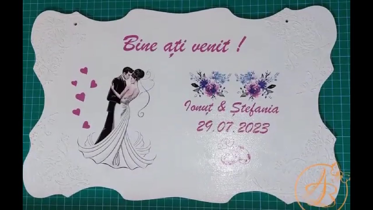 Cum sa realizezi panou Bine ati venit cu transfer / how to / decoupage tutorial / tehnica transfer