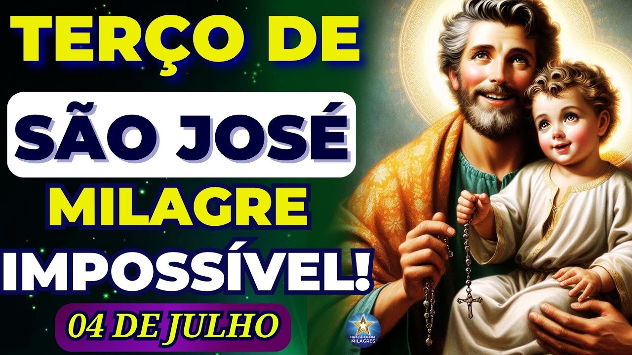 📿Terço de São José por um Milagre Impossível🙏Quem Ora Agradece🙏Forte e Muito Poderoso