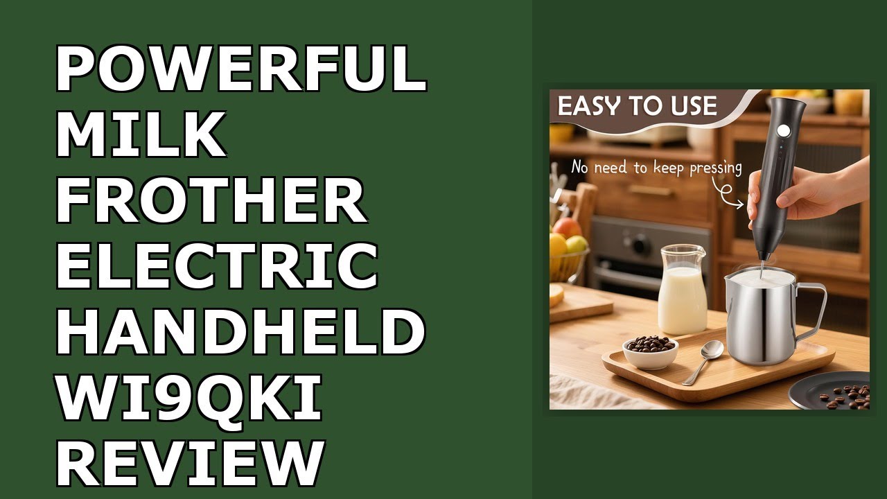 Powerful Milk Frother - Electric Handheld Milk Foam Maker with Stand, Milk Jug and 2 Review