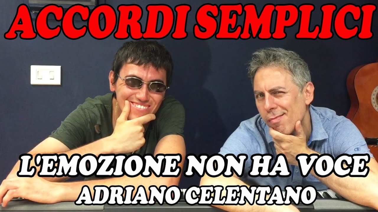 L’Emozione Non Ha Voce (Adriano Celentano) - Tutorial Pianoforte - Accordi facili