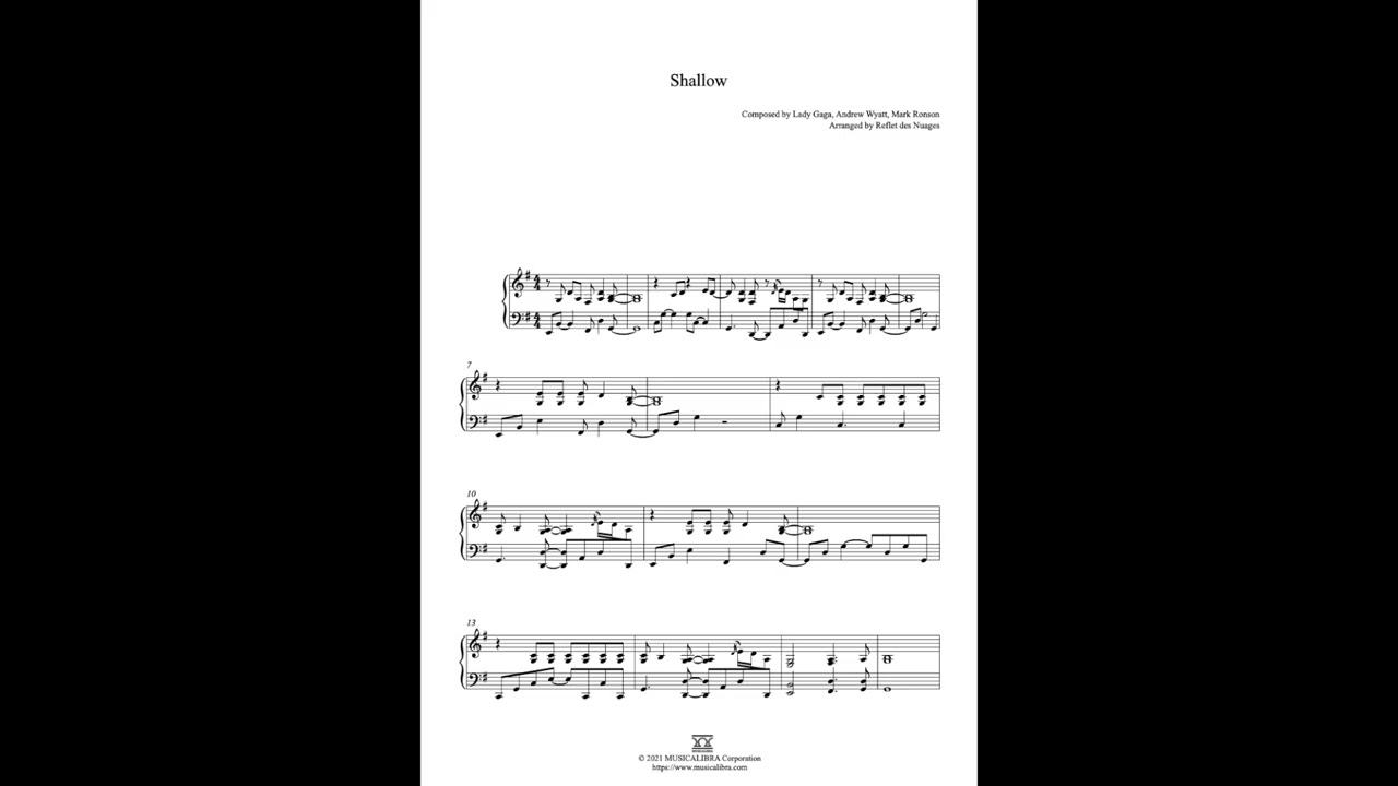 [MUSICALIBRA] Shallow - Piano Solo