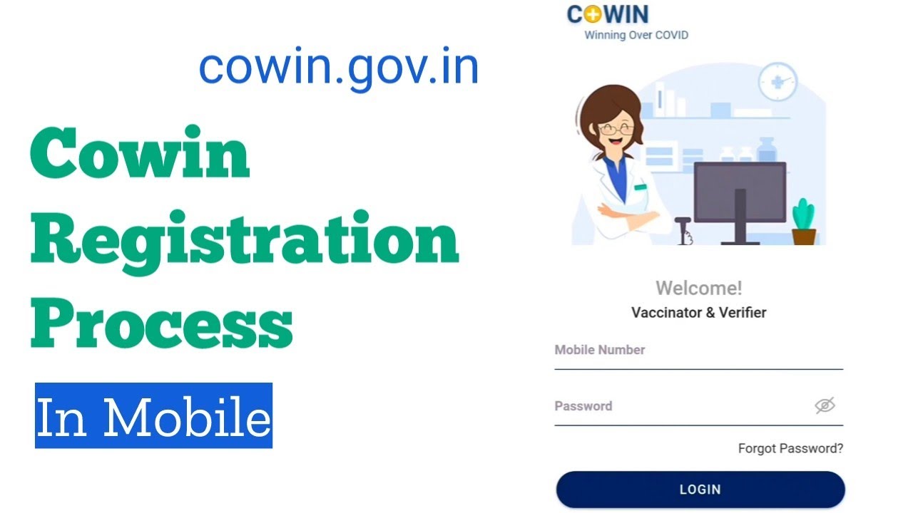 COVID-19 VACCINATION - Online portal entry in cowin.gov.in website