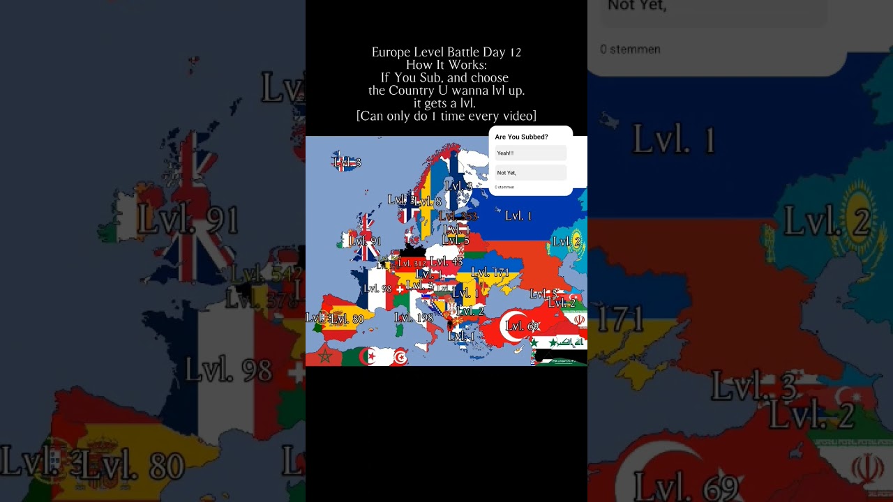 Europe Level Battle Day 12 #subscribe #makemefamous #meme #funny #trending #blowup #fyp #europe #map