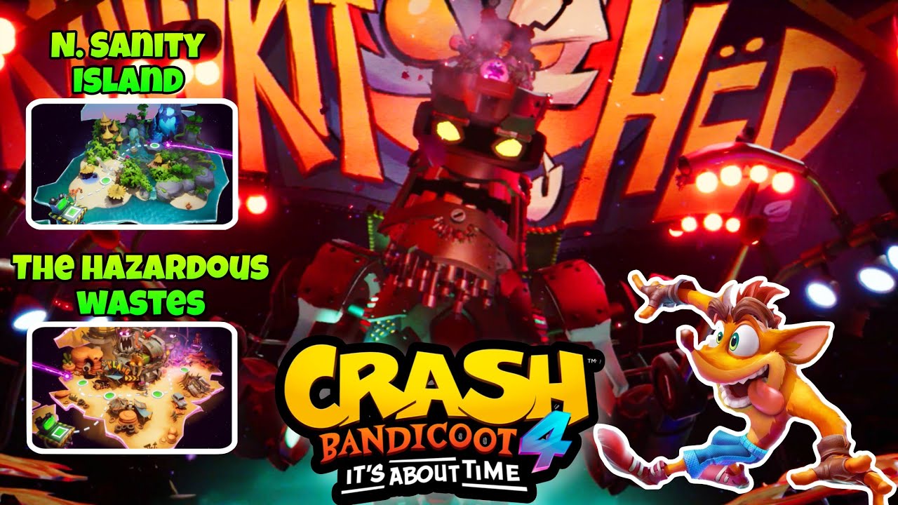 Crash Bandicoot 4 | N. Sanity Island  - The Hazardous Wastes | All boxes, Diamonds | 🎮Andy Lo Plays🎮