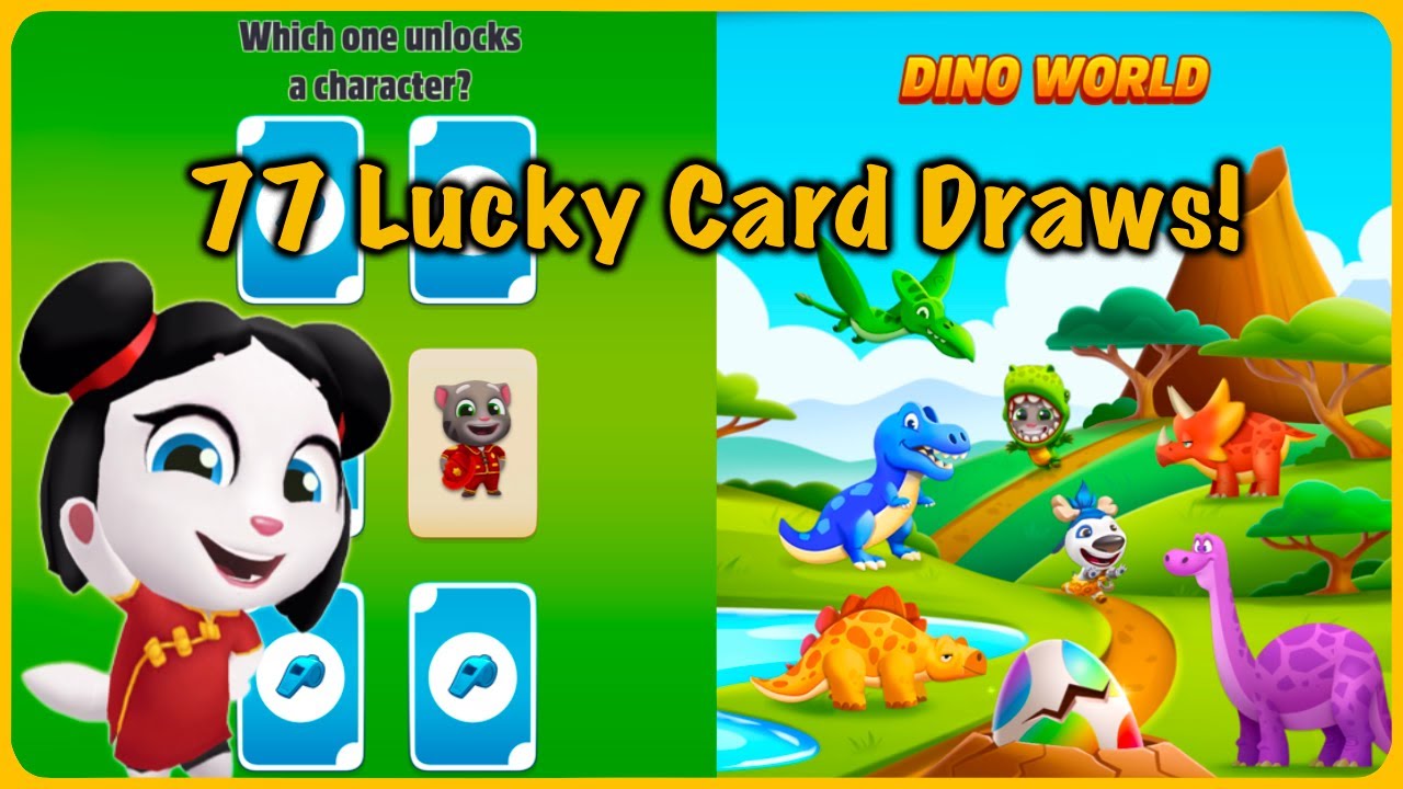 Talking Tom Gold Run - Dino World with Lucky Angela