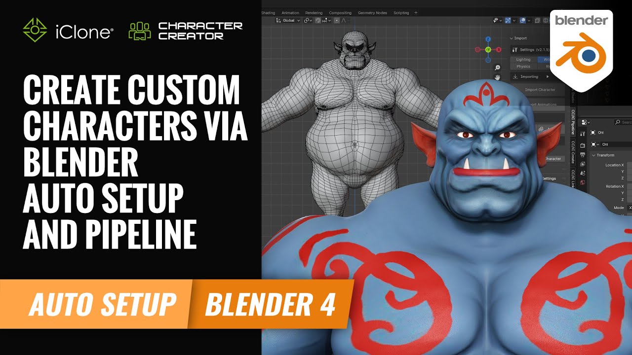 Create Custom Characters via Blender Auto Setup | Character Creator 4 Tutorial