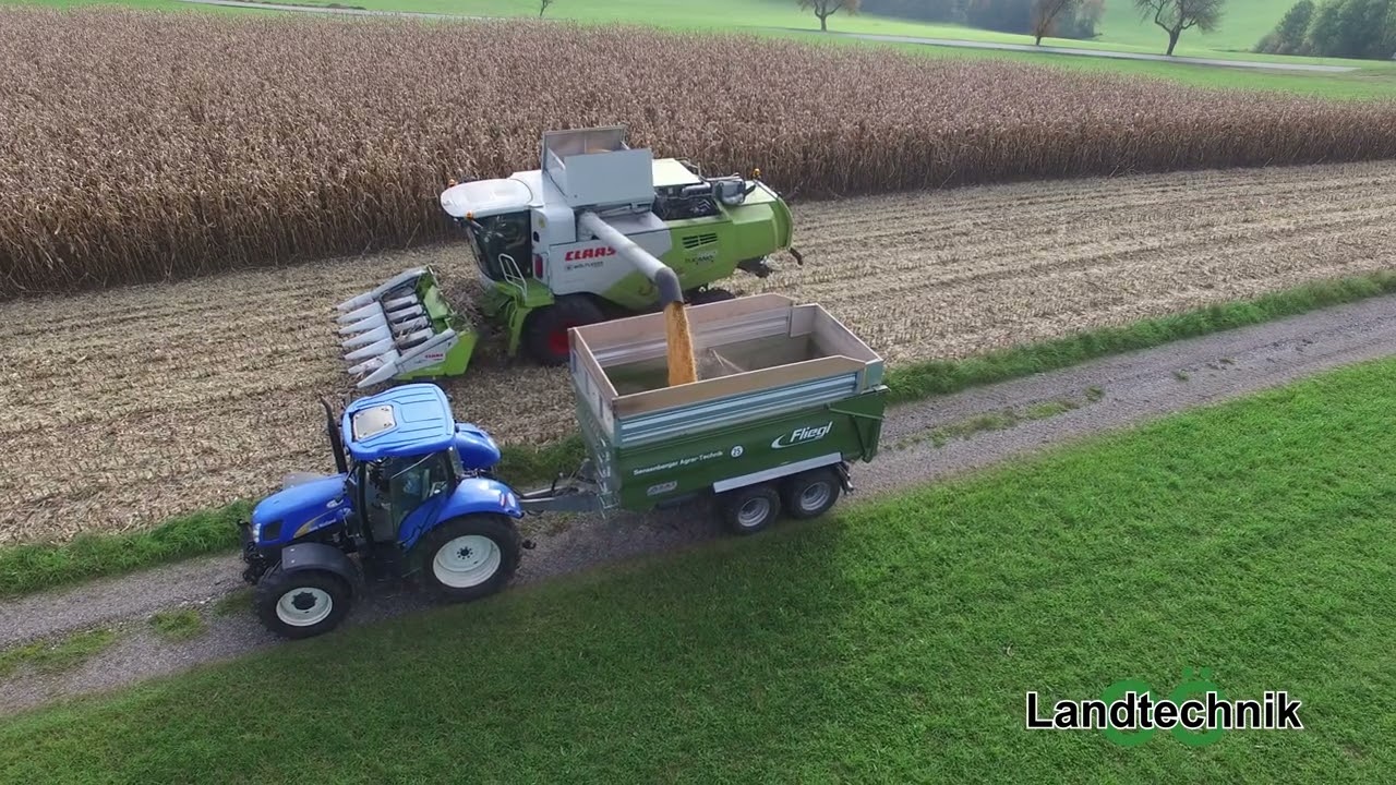 Maisdreschen|Claas Tucano 560 Montana|Ernteservice Baumgartner|Fendt