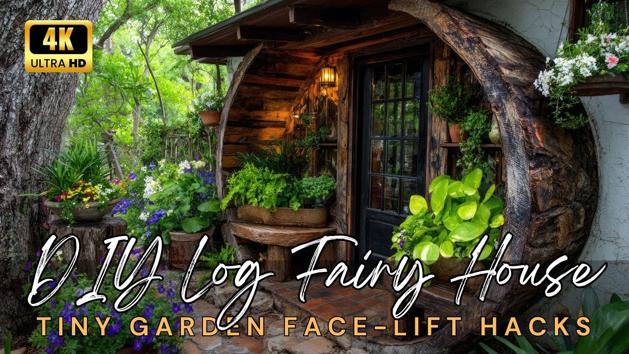 🪵 9 Tiny Garden Face-Lift Hacks: DIY Log Fairy House Inspiring Ideas