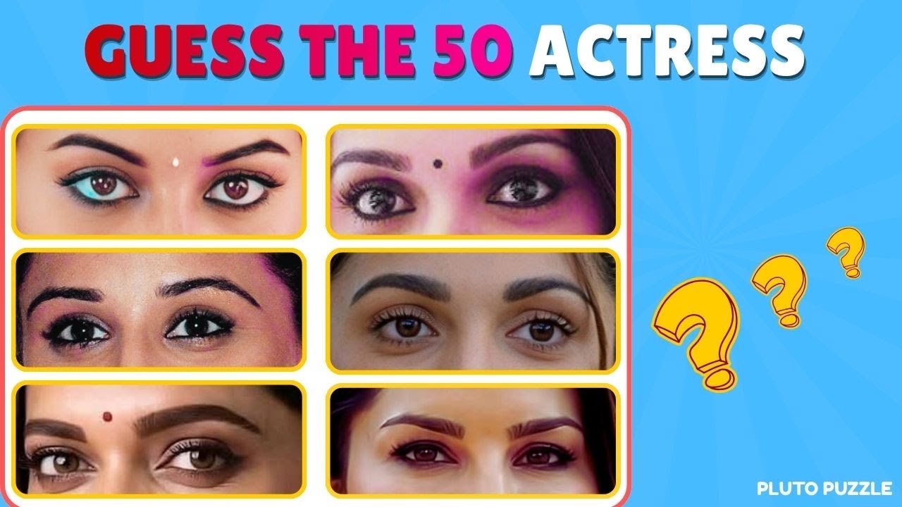 Guess The Actress By Eyes 🔥 | Bollywood Actress Quiz | Pluto Puzzle