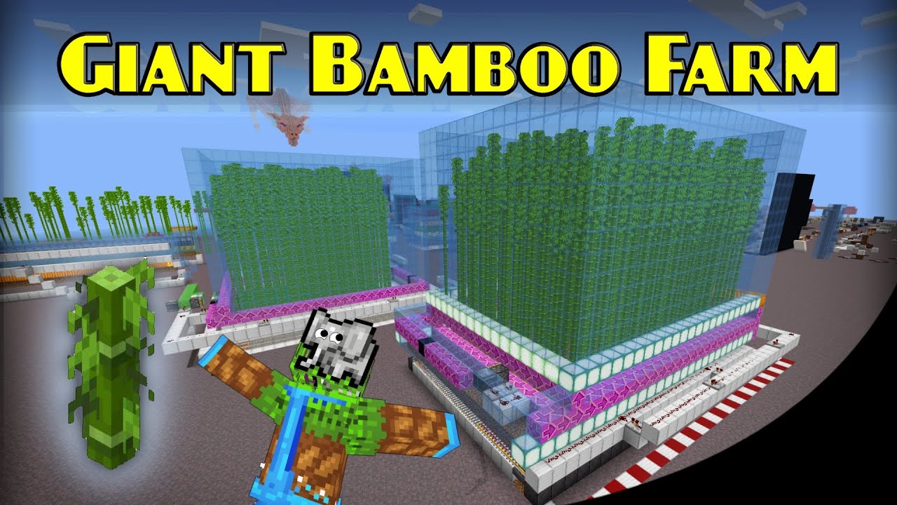 Гигантская бамбуковая ферма-летающая машина | Обучающее видео по Minecraft Bedrock Farm | MCPE XB...