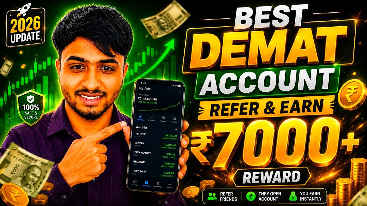 💸Best Demat Account Refer And Earn | Refer And Earn Demat Account | New Demat Account Refer & Earn