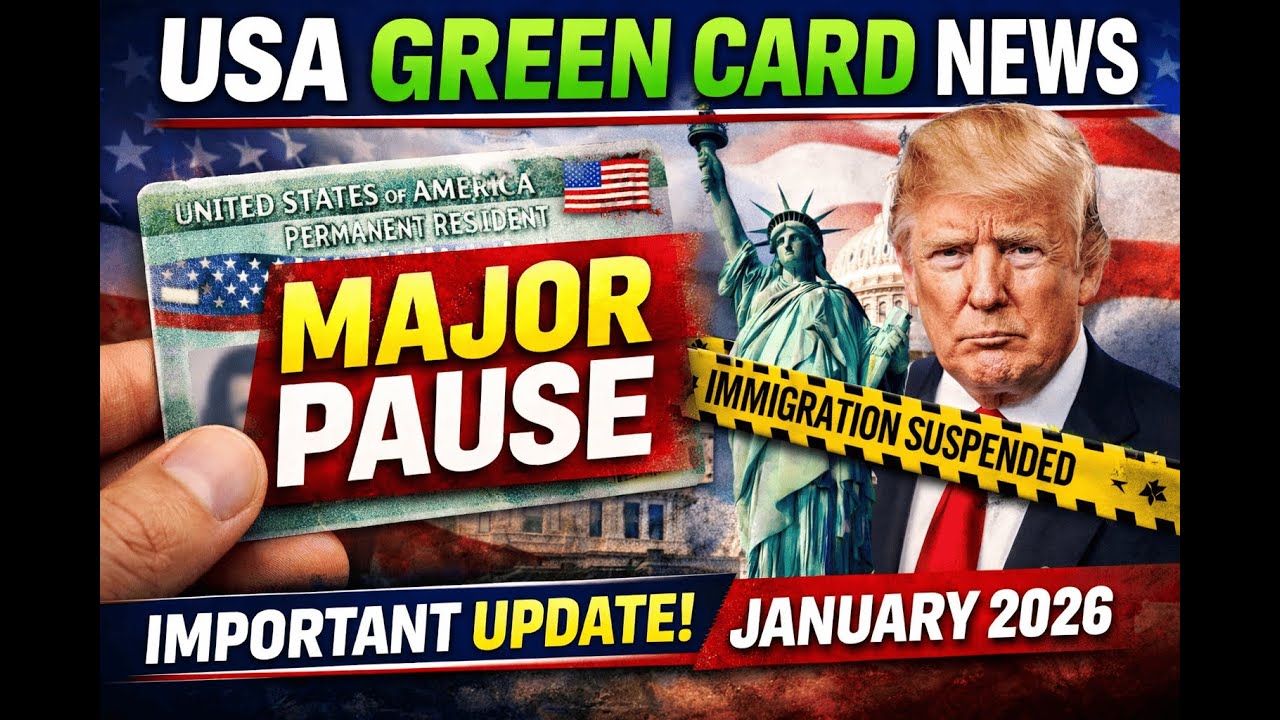 USA Green Card News Today 🇺🇸 | Major Policy Pause & Immigration Update (Jan 2026)