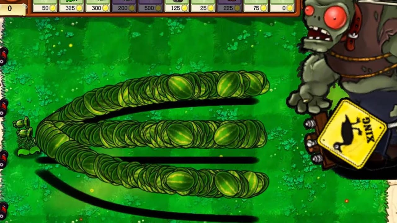 【PVZ Hybrid】Plant attack speed increased by 1000 times VS120 red-eyed seed-throwing giants.