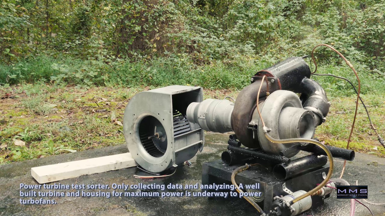 Home-built Gas Turbine Turbojet Engine - 1st Run and Testing Documentary