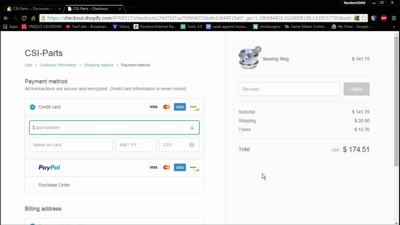 CSI-Parts - How To Use A Discount Code