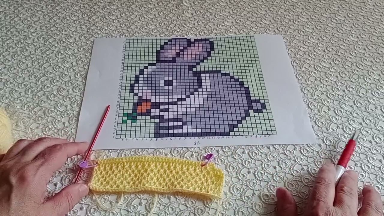 kolay Tunus işi Tavşanlı 1 yaş yelek PART 1easy Tunisian rabbit 1 year old vest part 1