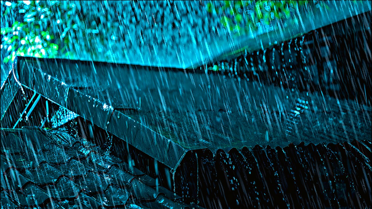 Torrential Night Rain on Metal Roof 🌧 Deep Sleep | Heavy Rain Aura  #asmr #rain #viral