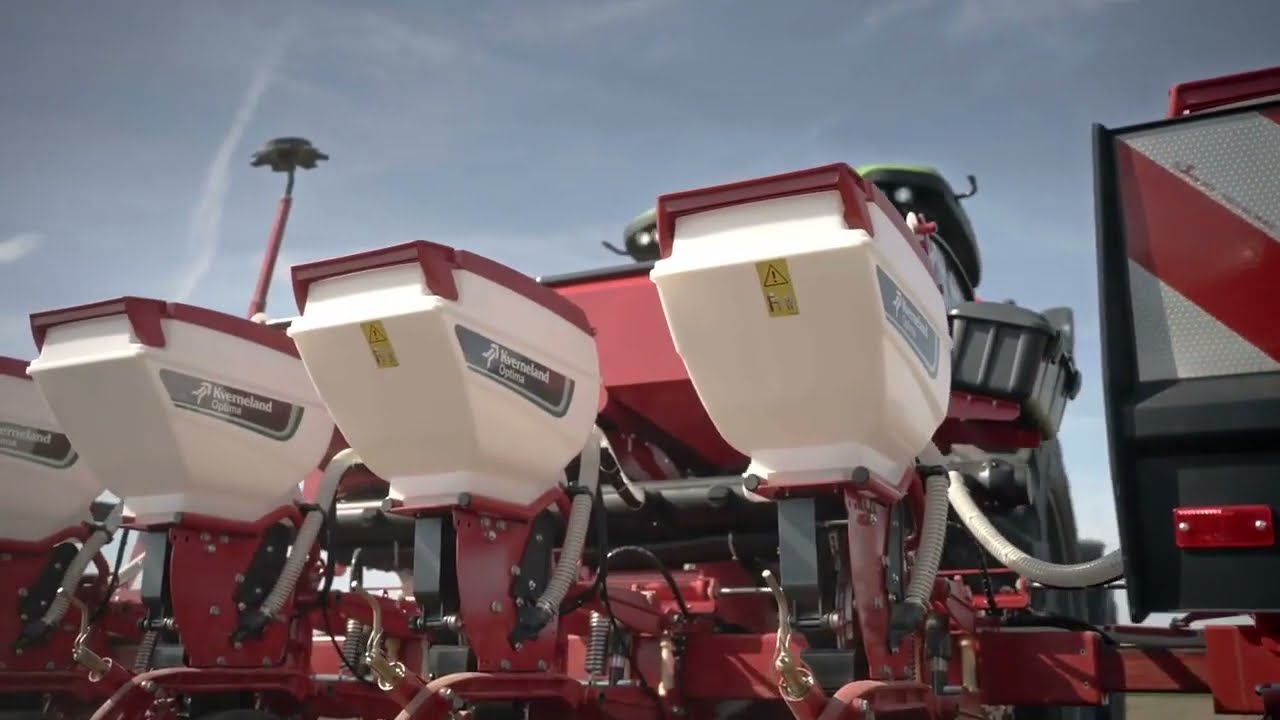 Optimum with Optima &ndash; the Kverneland Optima V precision seed drill.