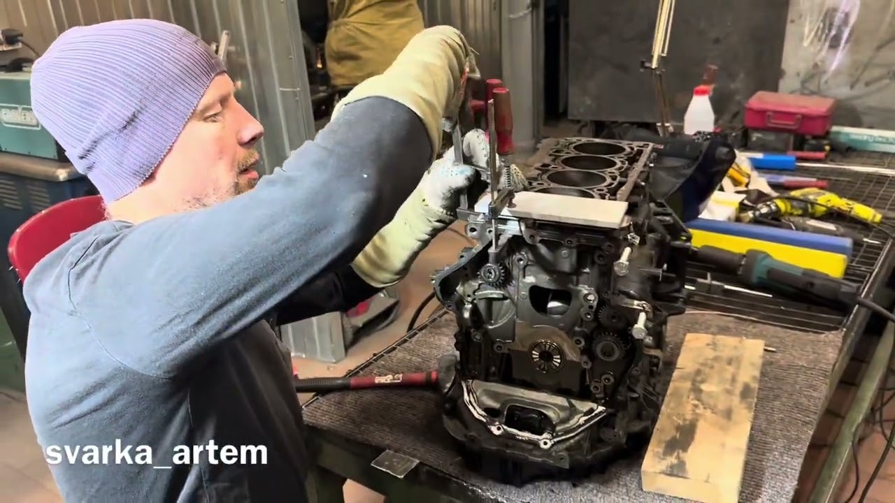 СВАРКА БЛОКА ЦИЛИНДРОВ, ЧУГУН.