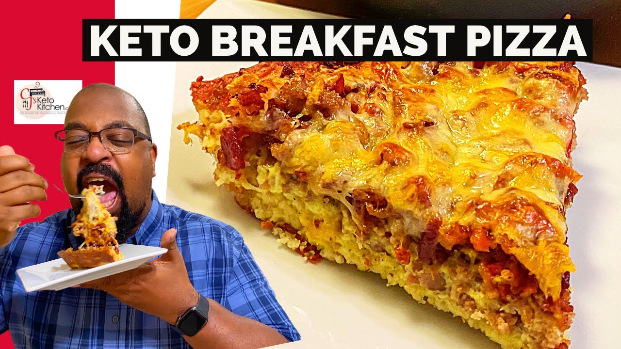 Keto Deep Dish Breakfast Pizza - Unbelievably Good!