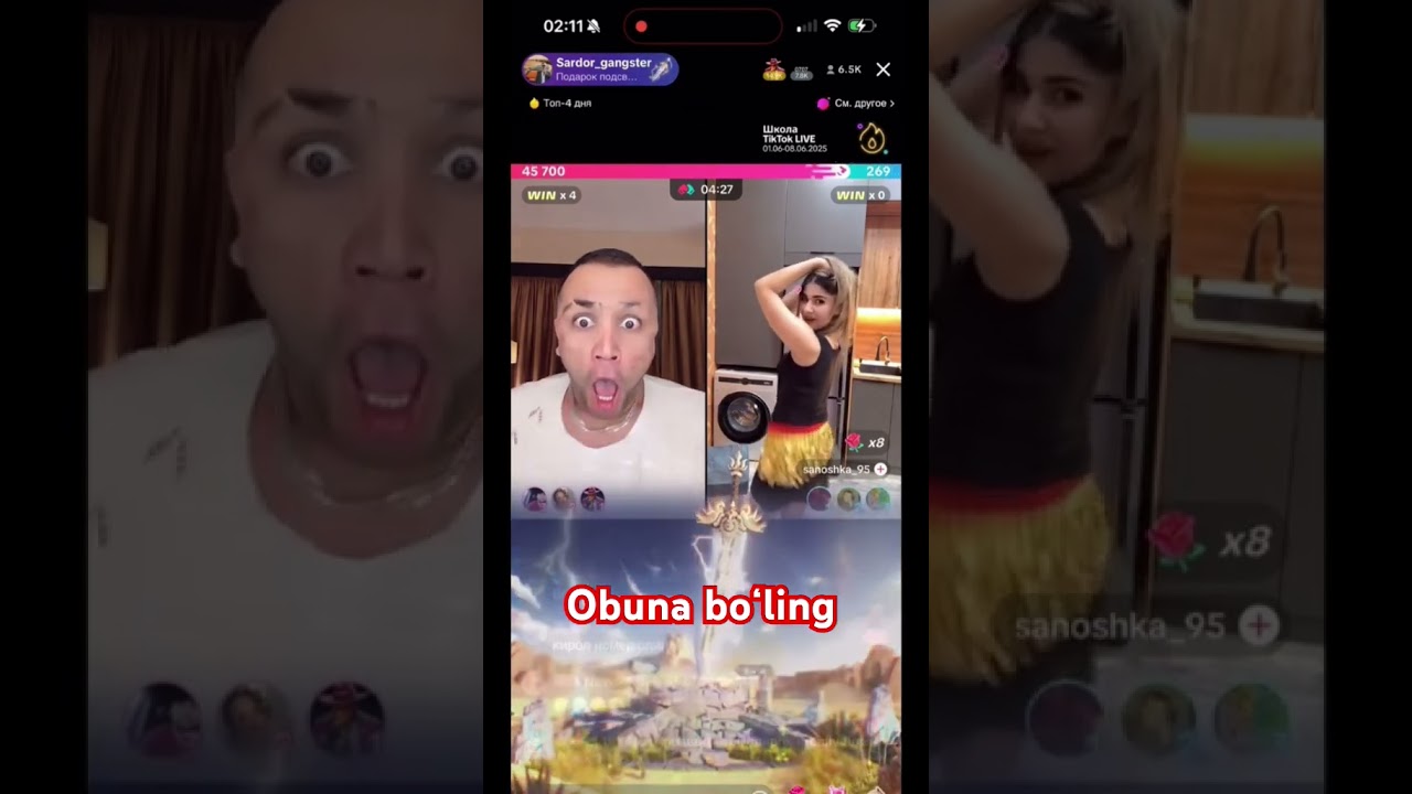 sardor va sanoshka #duet #sardor_gangster #live #tiktok #rek #multik #batl #batl