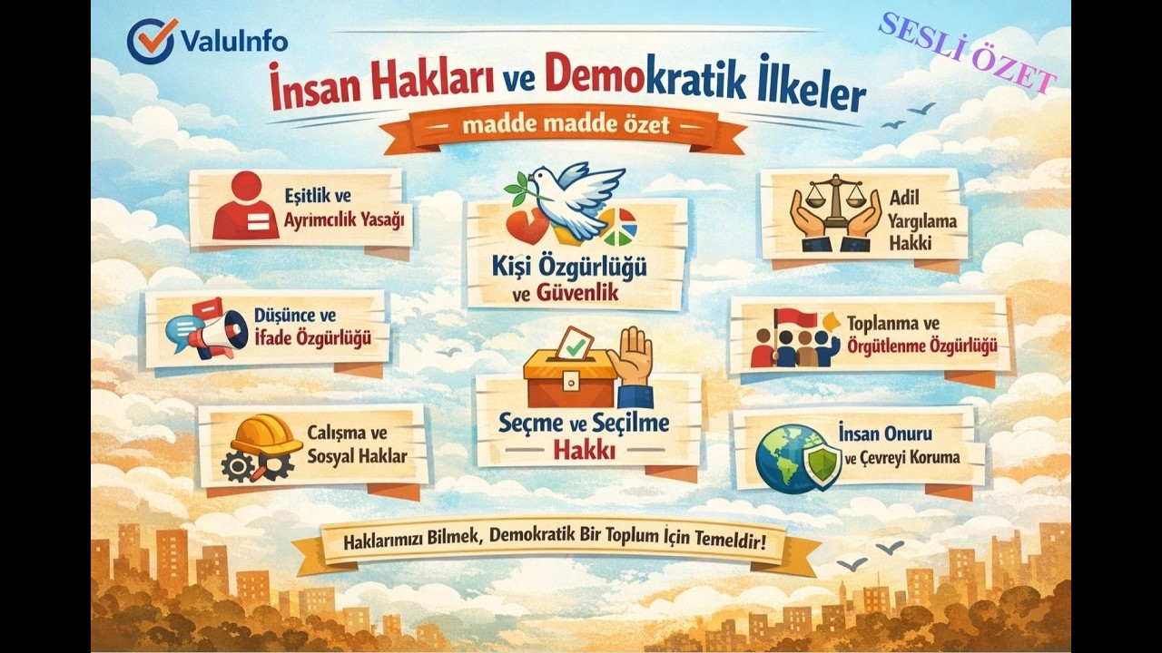 İnsan Hakları ve Demokratik İlkeler madde madde özet