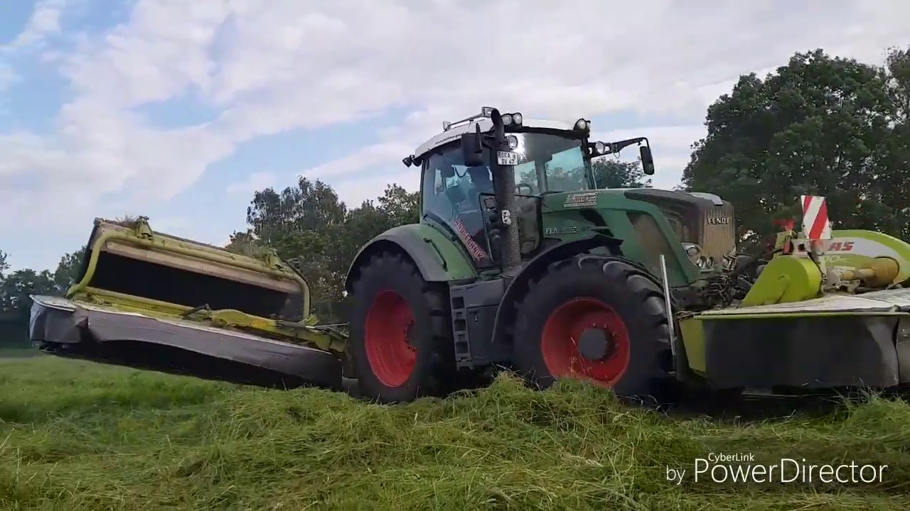 Fendt 824 with Claas Disco Triplemower weightproblem solved with AGRIbumper frontweight