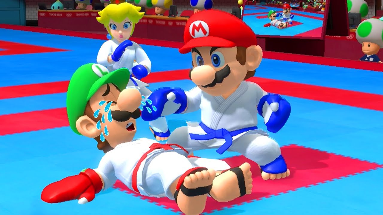 Mario and Sonic at the Olympic Games Tokyo 2020 - Couple Mario and Peach vs Opponents