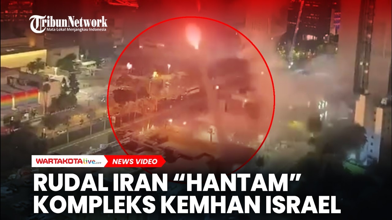 Dahsyatnya Rudal Iran Hantam Kompleks Kemhan Israel di Tel Aviv